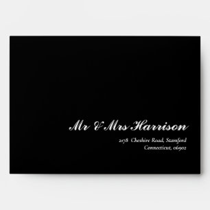 Elegant Black Wedding  Envelope