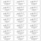 Elegant Black Wedding Guest Address Labels (Front)
