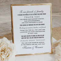 Elegant Black Wedding Guest Thank You