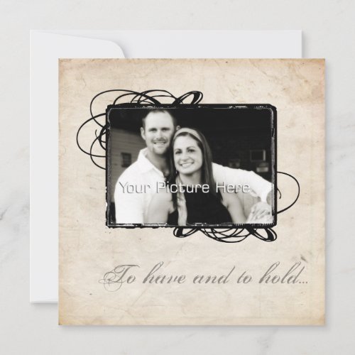 Elegant Black Wedding Invitation