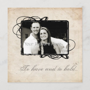 Elegant Black Wedding Invitation