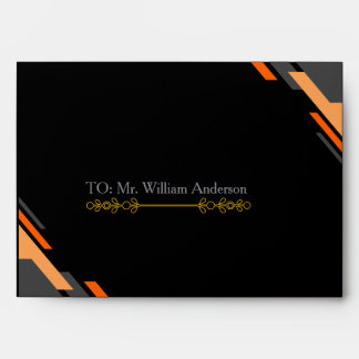 Elegant Black Wedding Invitation Envelope