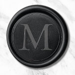 Elegant Black Wedding  Wax Seal Sticker<br><div class="desc">Black wax seal</div>