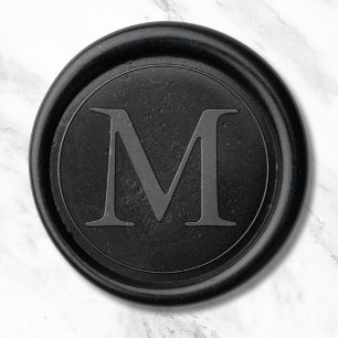Elegant Black Wedding Wax Seal Sticker