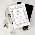 Elegant Black White 60th Birthday Floral Line Art Invitation<br><div class="desc">Introducing the Elegant Black White 60th Birthday Floral Line Art Invitation – the perfect way to make your special occasion stand out. With a striking black and white floral line art design that is sure to draw attention, this invitation radiates elegance from every angle. And with a modern hand lettered...</div>