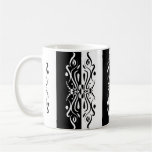 Elegant Black &amp; White Abstract Harlequin Style Coffee Mug