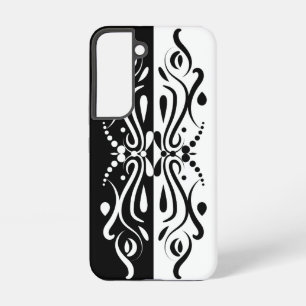 Elegant Black & White Abstract Harlequin Style Samsung Galaxy S22 Case