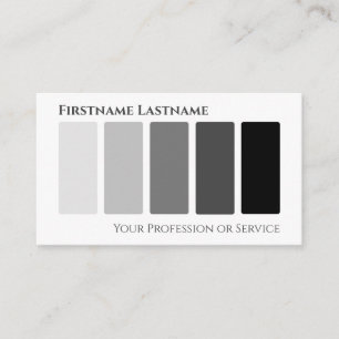 Elegant black white abstract modern shapes QR-Code Business Card