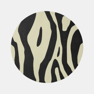 Elegant Black &White Abstract Pattern Rug