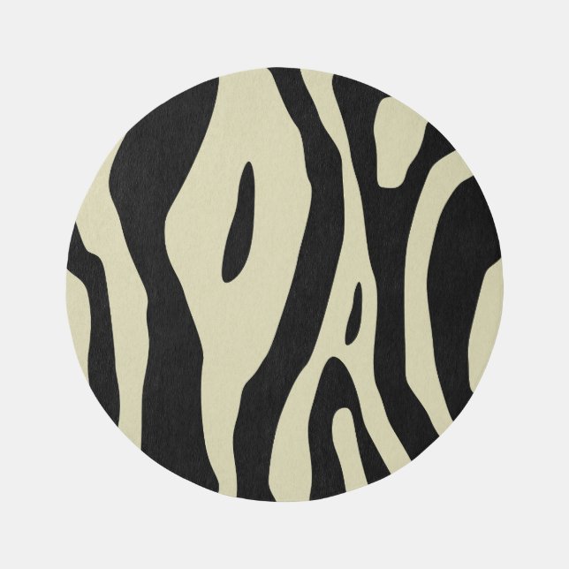 Elegant Black &White Abstract Pattern Rug (Front)