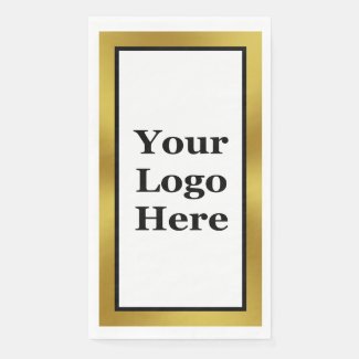 Elegant Black White and Gold Business Your Logo 