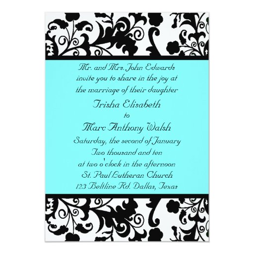 Elegant Black And White Wedding Invitations 4