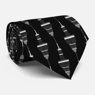 elegant black white art Deco pattern Neck Tie