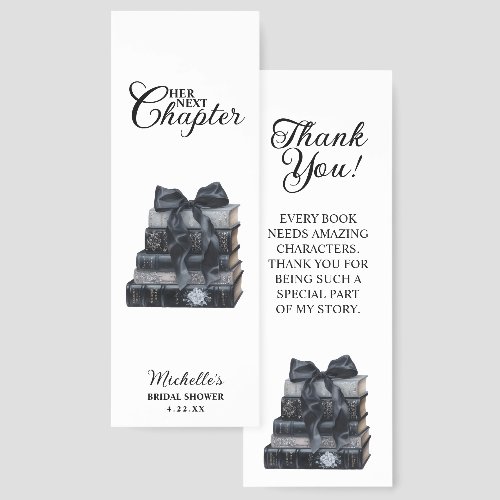 Elegant Black & White Book Themed Bridal Shower 