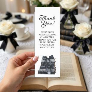 Elegant Black & White Book Themed Bridal Shower  Bookmarks