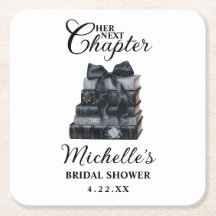 Elegant Black & White Book Themed Bridal Shower 