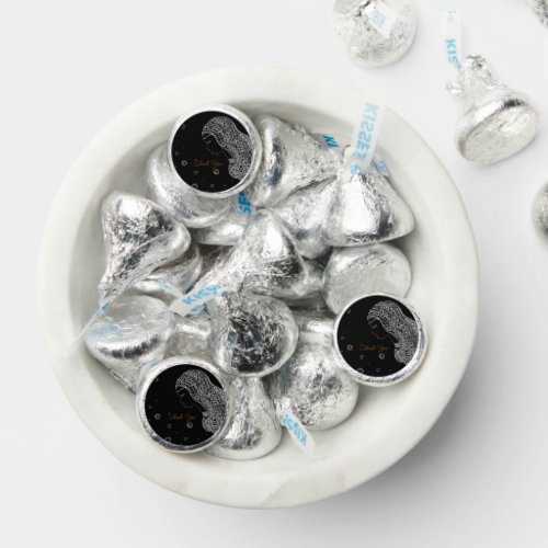 Elegant Black & White Bridal Shower Thank You Hershey®'s Kisses®