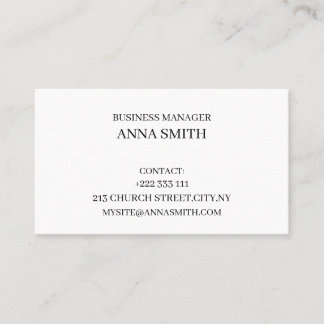 Elegant Black & White Business Card