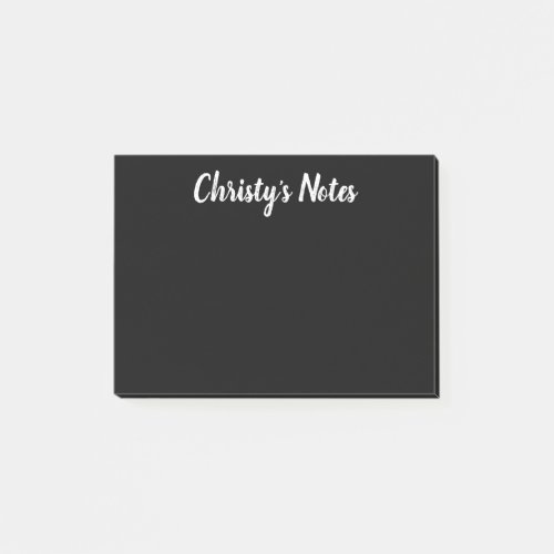 Elegant black white chalkboard style custom small post_it notes
