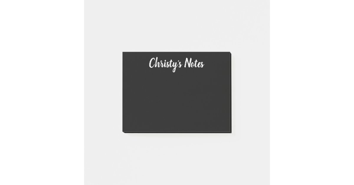 Elegant black white chalkboard style custom small postit notes Zazzle