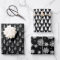 Elegant Black White Christmas Pattern Trio Gift