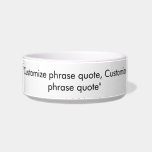 Elegant black white custom text phrase quote<br><div class="desc">Elegant black and white custom text phrase quote monogram ceramic Bowl</div>