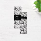 Elegant Black & White Damask Mini Bookmark (Desk)