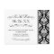 Elegant Black White Damask Scrollwork Wedding