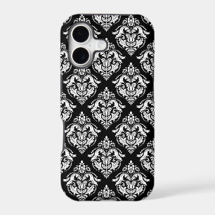 Elegant Black & White Damasks Geometric Pattern iPhone 17 Case