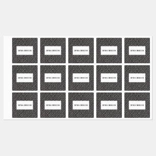 Elegant Black White Fancy Scrolled Damask Pattern Kids' Labels