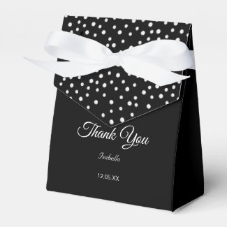 Elegant black & white Favor Box