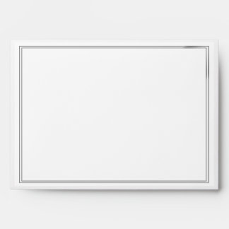 Elegant Black White Floral Wedding Envelope