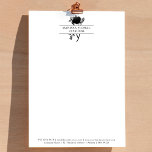 Elegant Black White Florist Botanical Flower Shop Letterhead<br><div class="desc">A vintage black and white Florist Botanical Flower Shop business logo design with your business details. Perfect for small and large corporate businesses. Professional and clean design.</div>