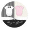 Elegant Black White Gender Reveal