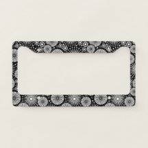 Elegant Black White Geometric Flowers Starburst