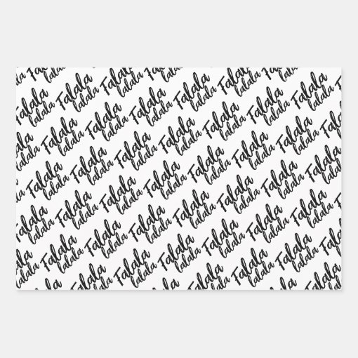 Elegant Black White Gold Christmas Quote Gift Wrapping Paper Sheets