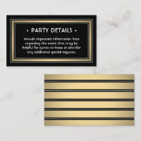 Elegant Black, White & Gold Faux Foil Details