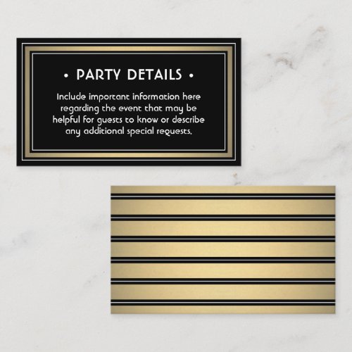 Elegant Black, White & Gold Faux Foil Details