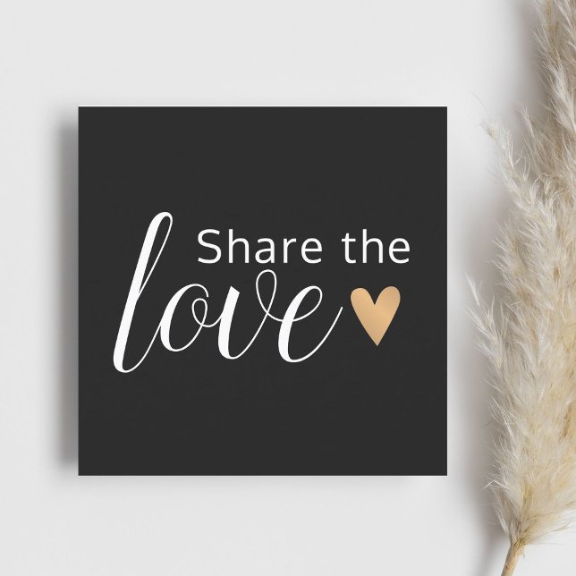 Elegant Black White Gold Heart Beauty Salon Referral Card (Creator Uploaded)