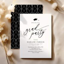 Elegant Black & White Grad Party
