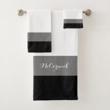 HARRY POTTER 3 PIECE BLACK & WHITE TOWEL SET  BRAND NEW WITH TAGS 