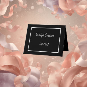 elegant black & white guest Seating Cards
