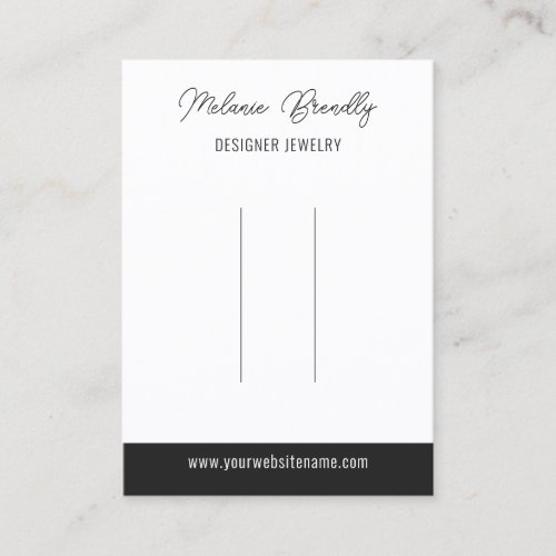 Elegant Black White Hair Clip Display   Business Card