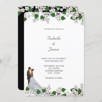 Elegant Black & White Jasmine Floral Wedding