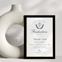 Elegant black & white law school graduation party