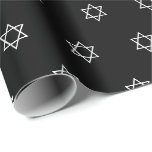 Elegant black white Magen David pattern Hanukkah Wrapping Paper<br><div class="desc">Elegant black and white Star of David,  Hebrew Magen David pattern Hanukkah Wrapping Paper.
White Dtar of David pattern on black background.

This wrapping paper is great for Hanukkah,  Chanukah,  bar mitzvah,  bat mitzvah,  Shabbat and Jewish Holidays.</div>