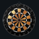Elegant Black & White Marble on Copper Foil Dart Board<br><div class="desc">Add a touch of elegance to leisure time with this metal-and-stone themed dartboard,  which features alternating black marble,  white marble,  and copper foil patterns. 

Design Copyright W.H. Sim. See more at zazzle.com/expressionsoccasions</div>