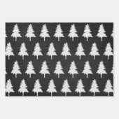 Elegant Black White Merry Christmas Quote Gift Wrapping Paper Sheets (Front 2)
