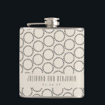 Elegant Black White Mid-Century Mod Custom Wedding Flask<br><div class="desc">Personalized Elegant Black White Mid-Century Modern Custom Wedding Flask</div>