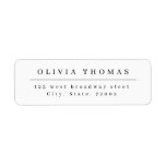 Elegant black white minimalist return address label<br><div class="desc">Stylish modern black and white minimalist return address sticker,  simple,  elegant and professional.
See all the matching pieces in the collection.</div>